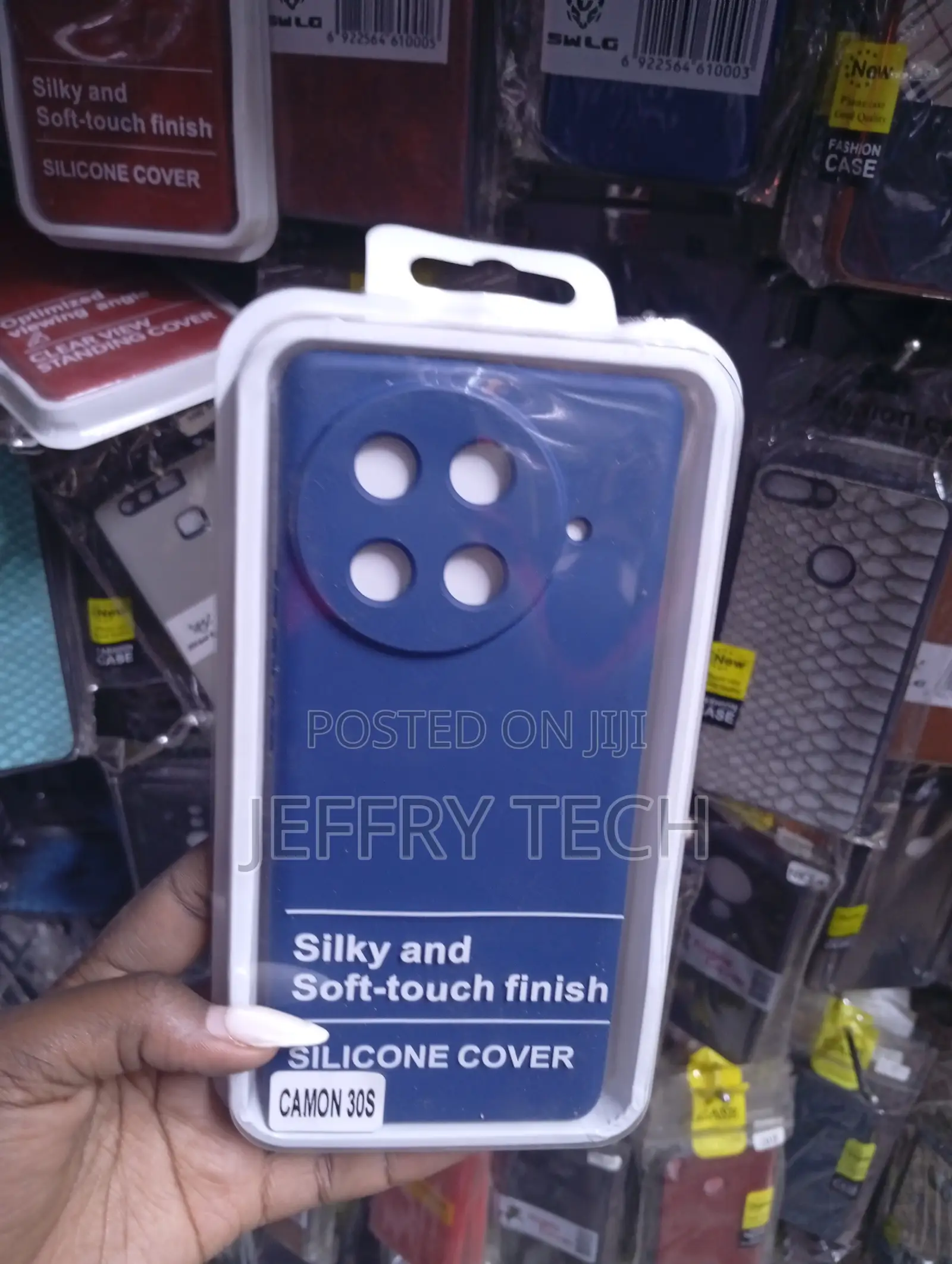 Tecno Camon 30s Blue Silicone Phone Cover