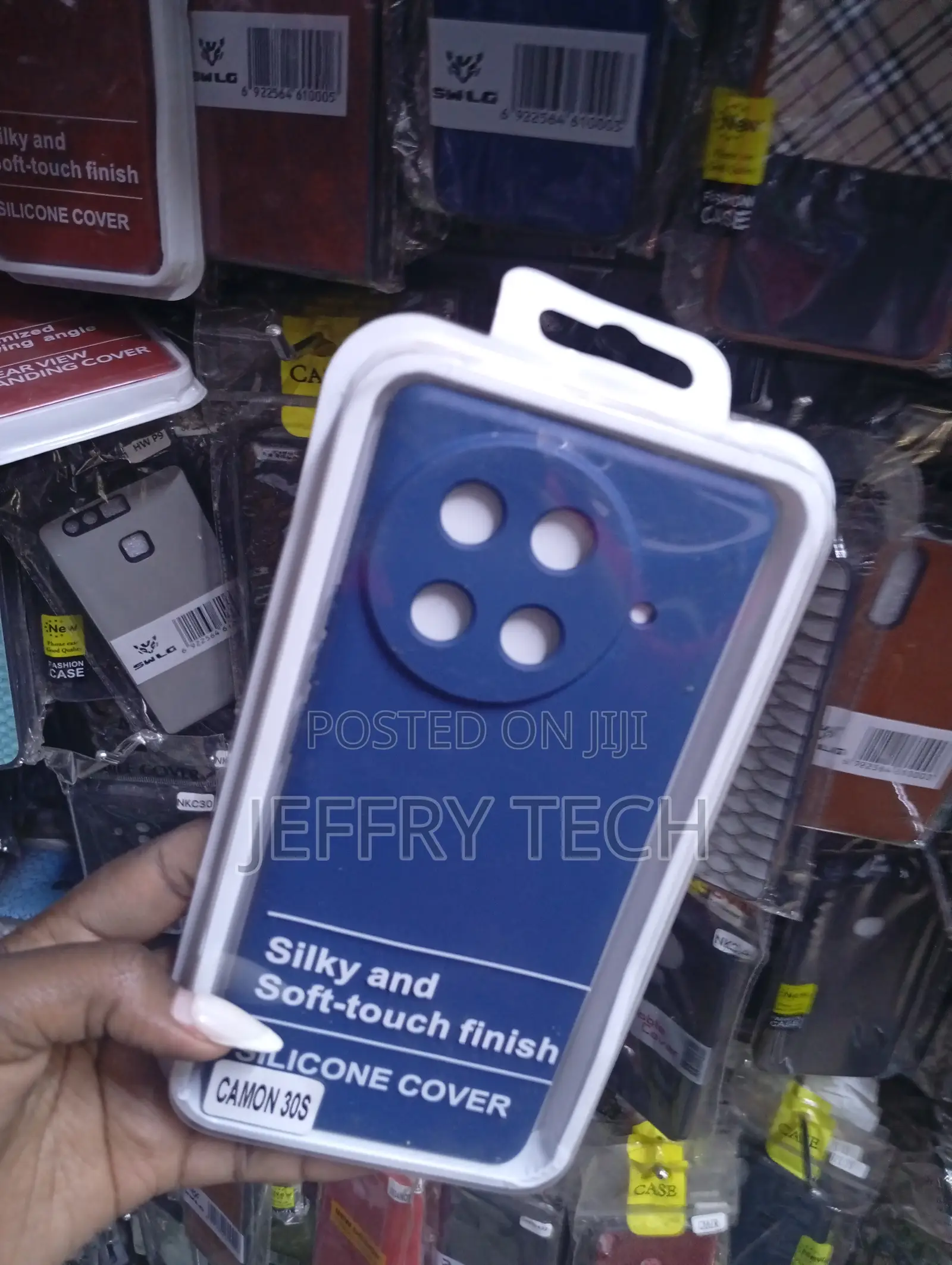 Tecno Camon 30s Blue Silicone Phone Cover
