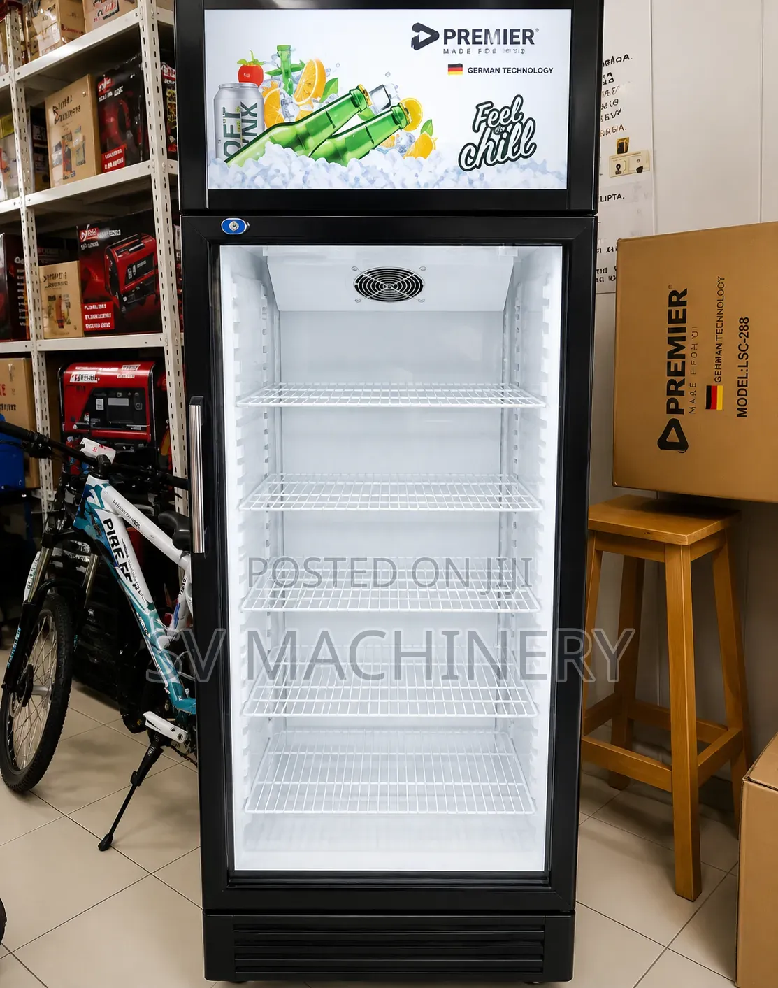 Heavy Duty 358l Showcase Display Chiller