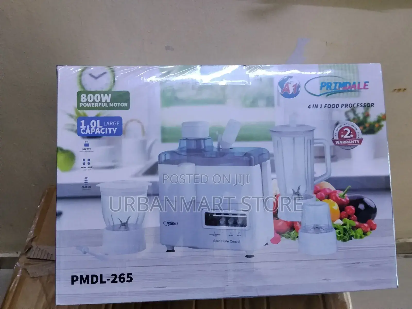 Primdale 800w 4-in-1 Food Processor Blender Grinder Juicer