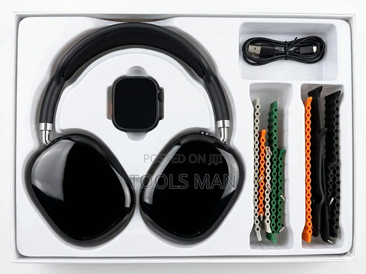 7-in-1 Smartwatch Ultra + Wireless Headphones Combo Set.