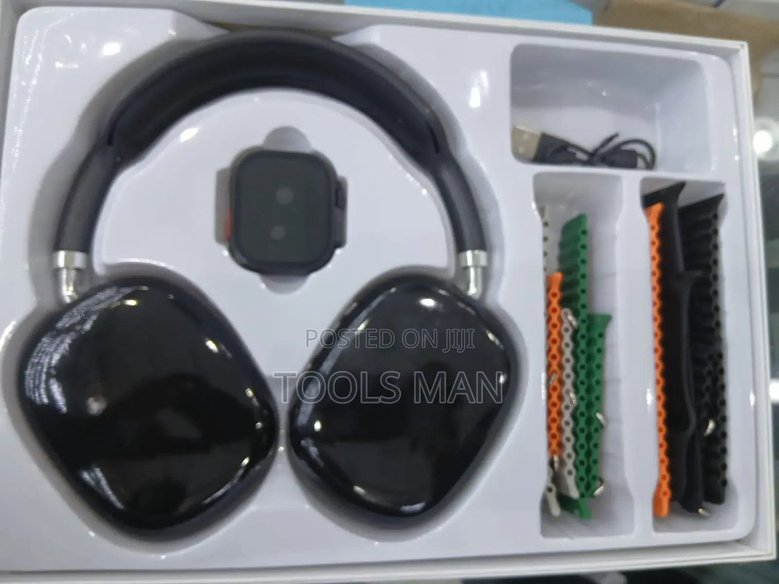 7-in-1 Smartwatch Ultra + Wireless Headphones Combo Set.