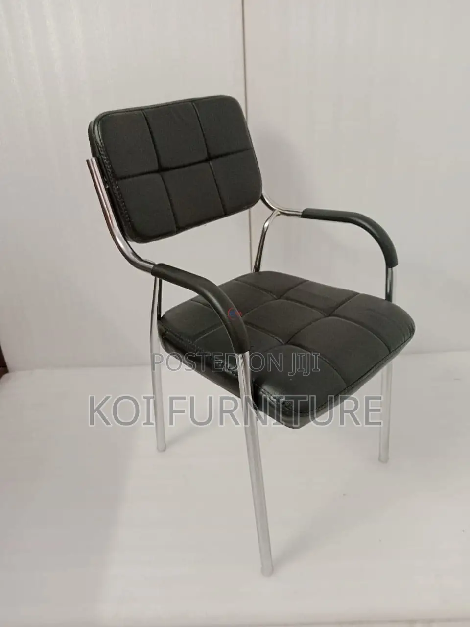 Office Chairs; Model PDX Armed Black Metallic Office Catallina Chairs