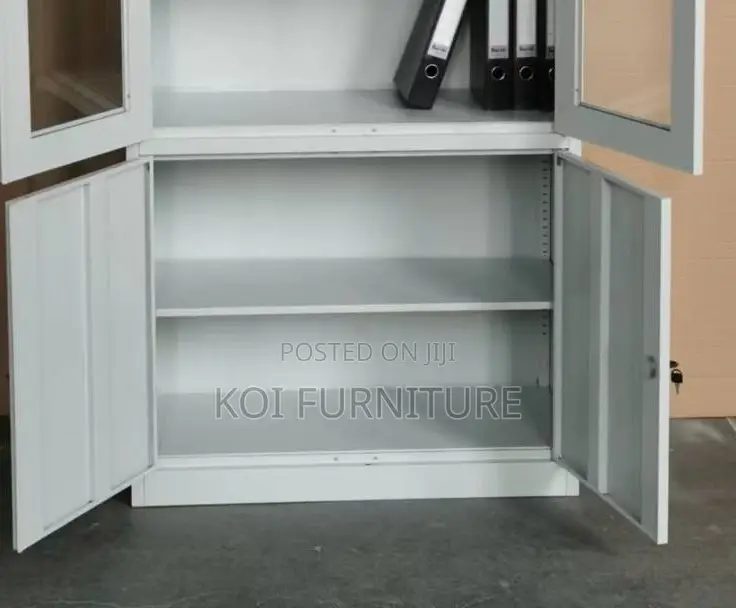Office Cabinet; 2 Doors Executive Cabinet With Clear Glass Views