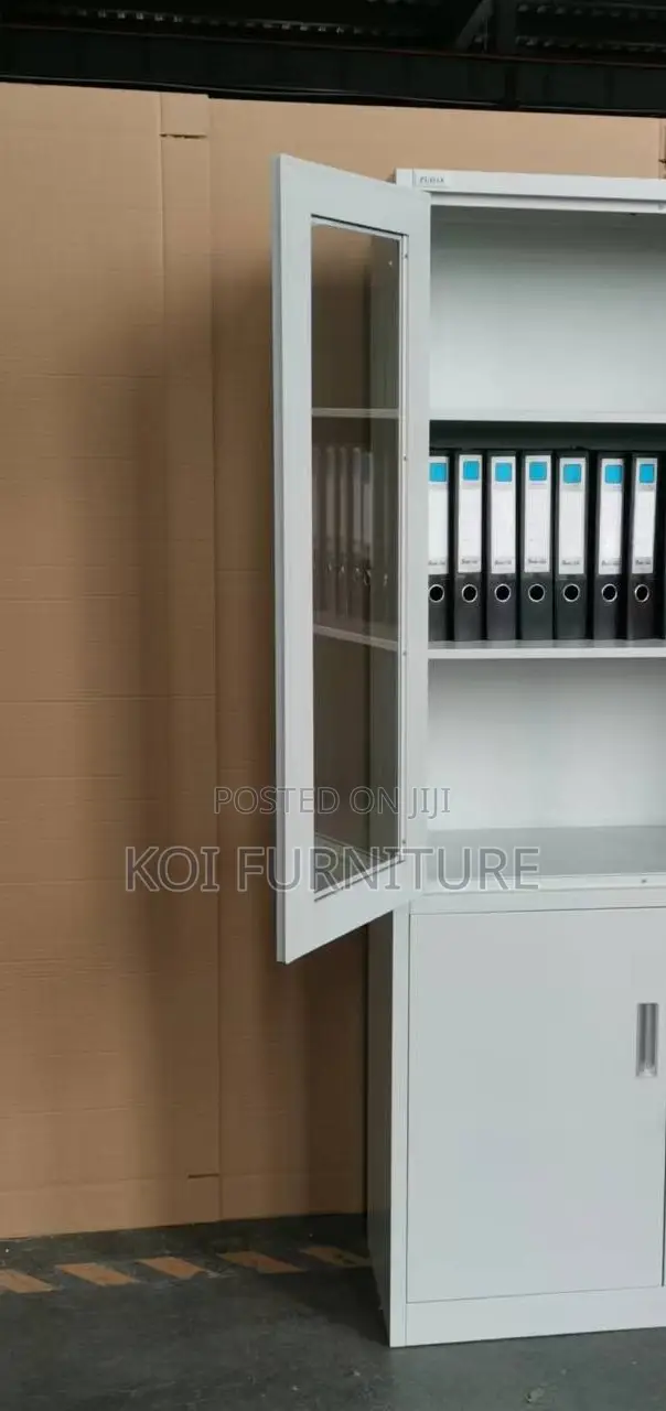 Office Cabinet; 2 Doors Executive Cabinet With Clear Glass Views