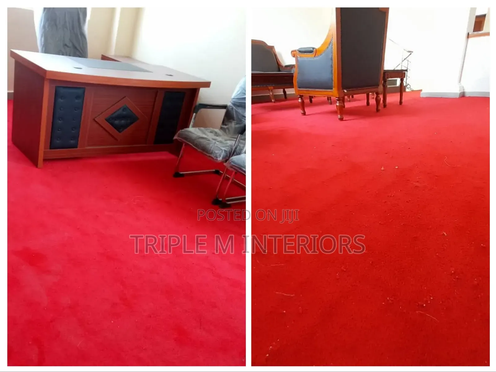 High-Density Red Usa Wall Carpet