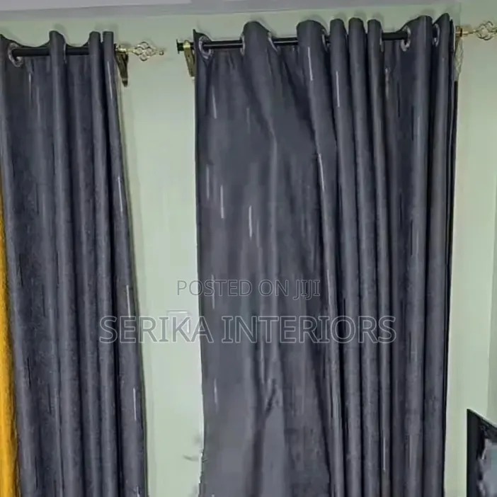 Grey Curtains Heavy Curtains Environmental Friendly Roberts
