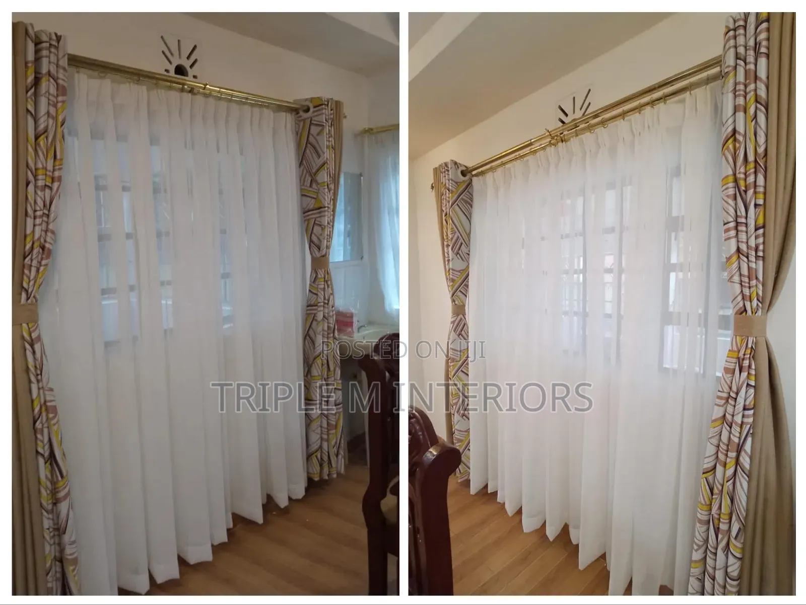 Unified Fabric Designs With White Sheers for Stylish Home Décor