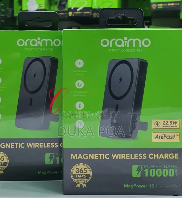 Oraimo Magpower 15 10000mah Magnetic Wireless and Wired Powerbank