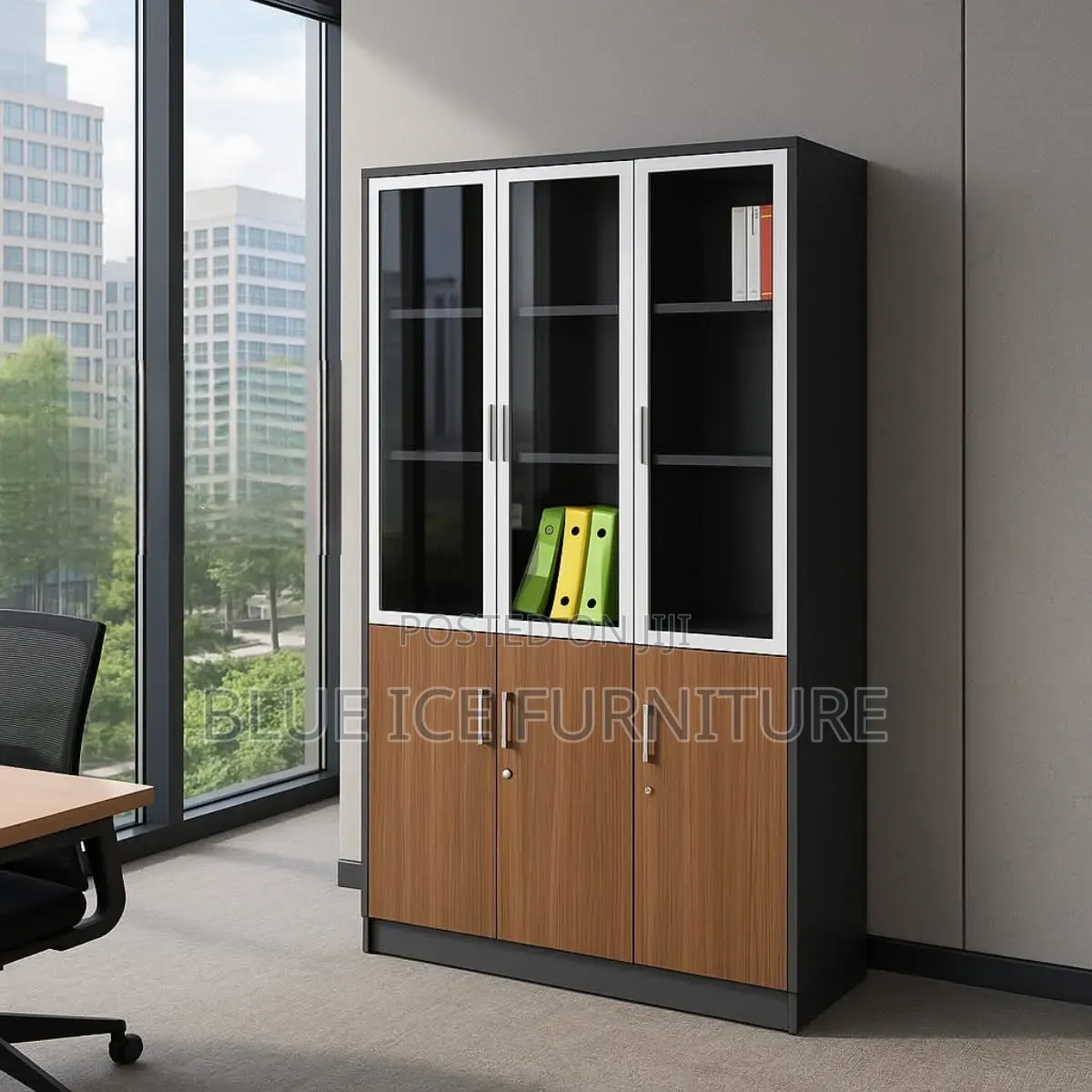 Wooden Cabinet With Glass Door