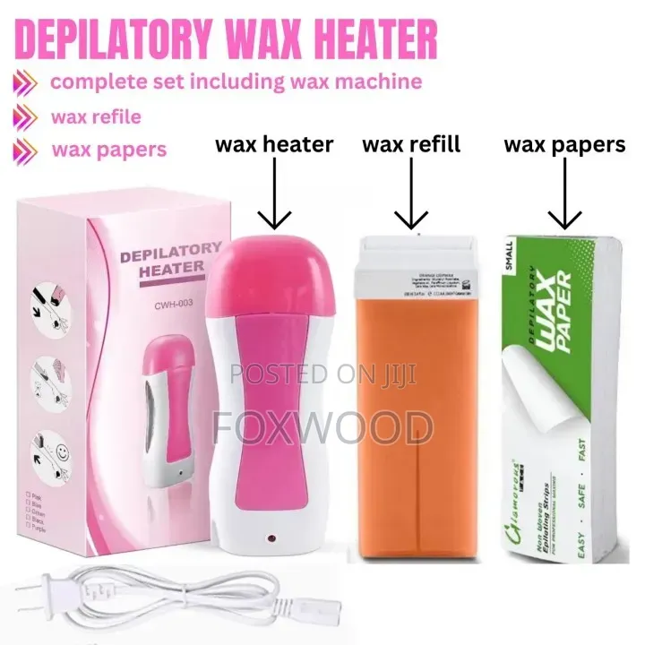 3 in 1 Unisex Hot Roll on Wax Hair Removal Kit