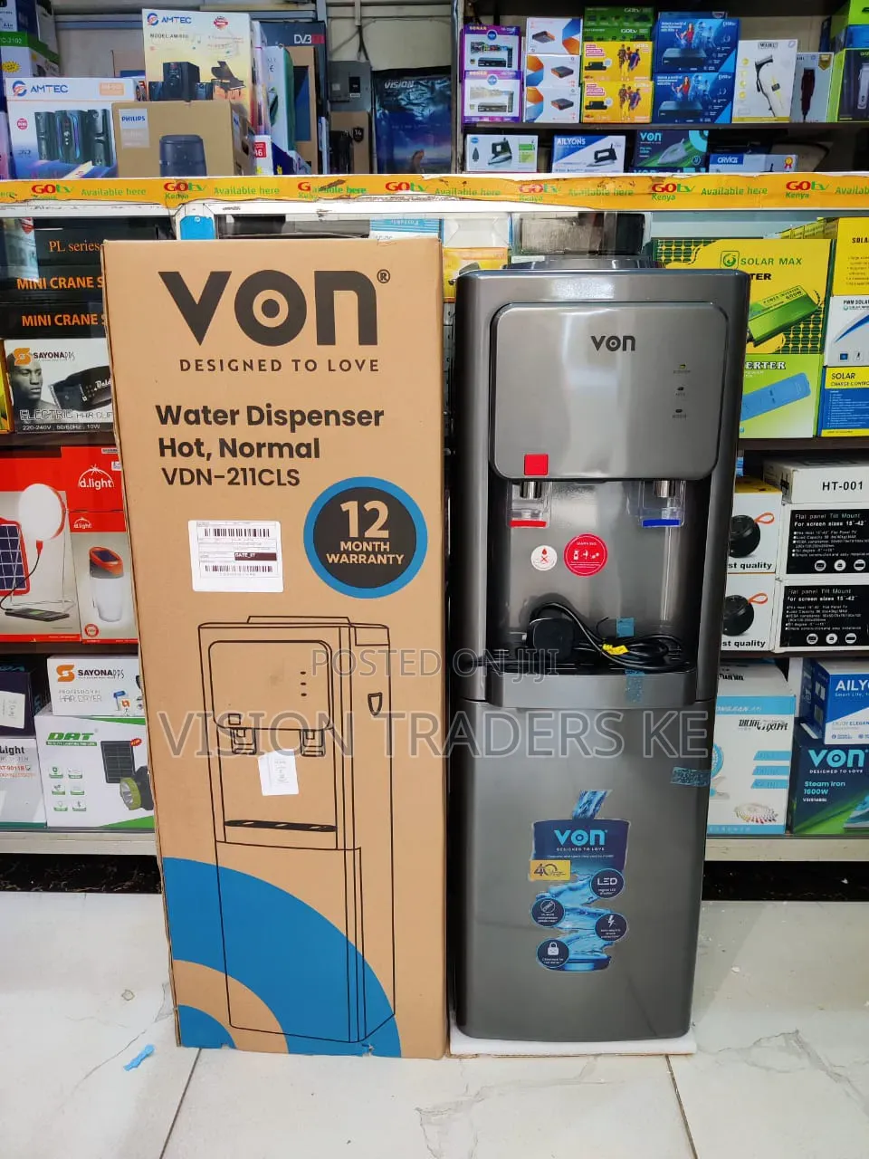 Von Vdn211cls 2taps Hot and Cold Water Dispenser