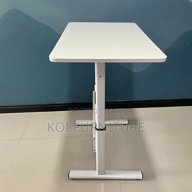 Office Table; Track Dhaped Manual Adjustable Desk With Lifter