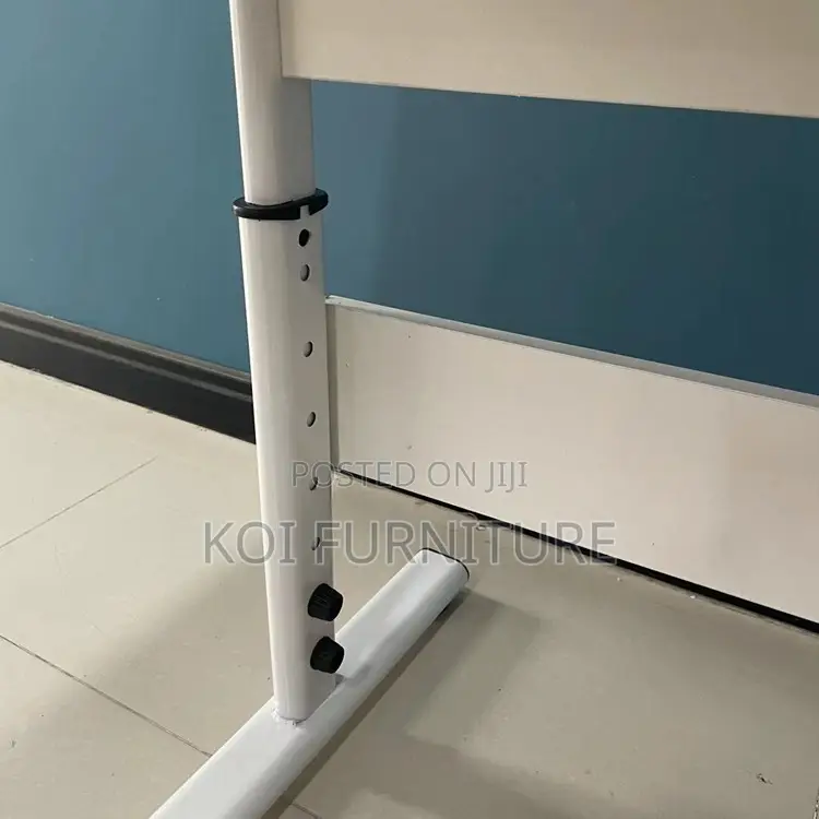 Office Table; Track Dhaped Manual Adjustable Desk With Lifter
