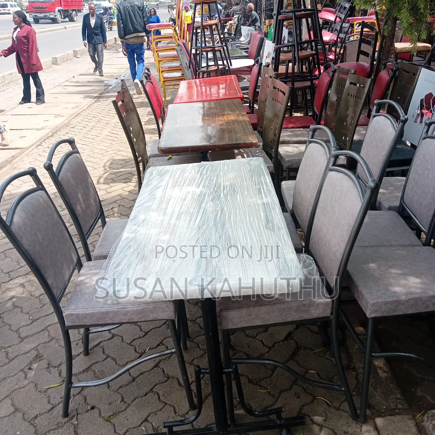 Grey Modish Restaurant/Bar Set