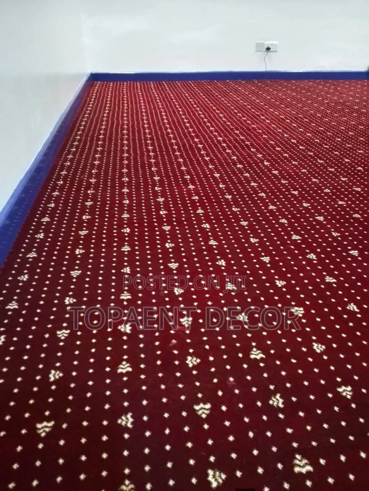 Maroon Flowered 12mm Presidential Soft Glow Wall to Wall Carpets
