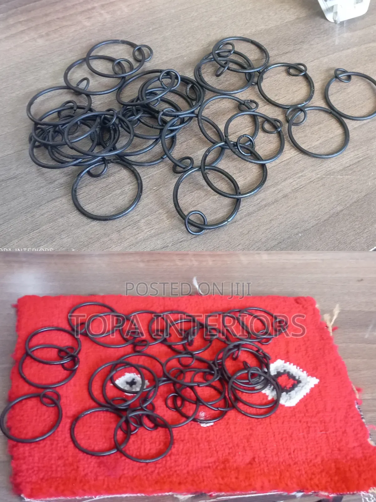 Black Curtain Rod Accessories Drapery Curtain Rings