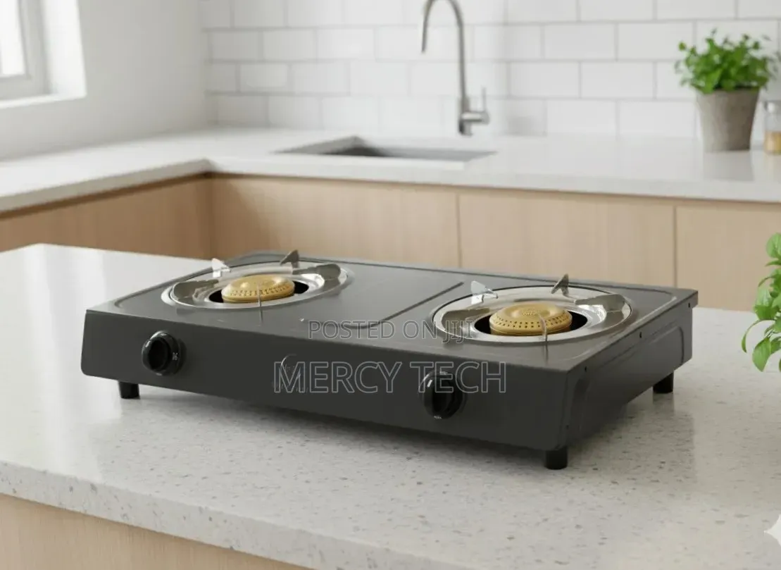 Eurochef 2-Burner Stainless Gas Table Top– Matte Black Finish