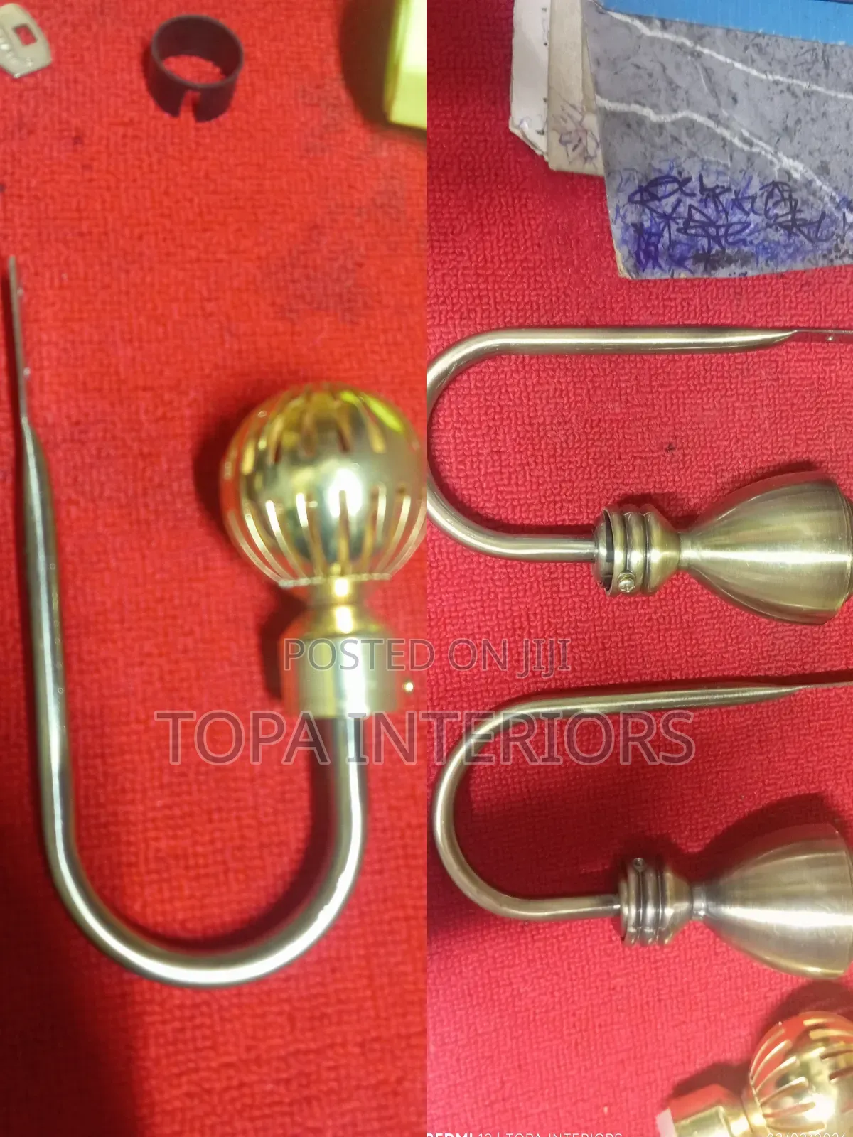 One Pair Metallic Wall Curtain Tiebacks or Curtain Holders