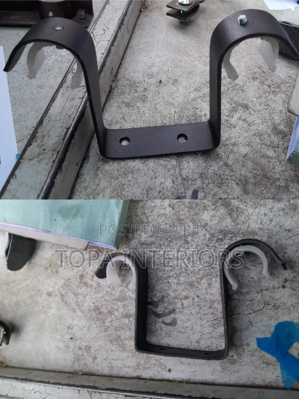 U-Shaped Ceiling Mounted Curtain Rod Brackets
