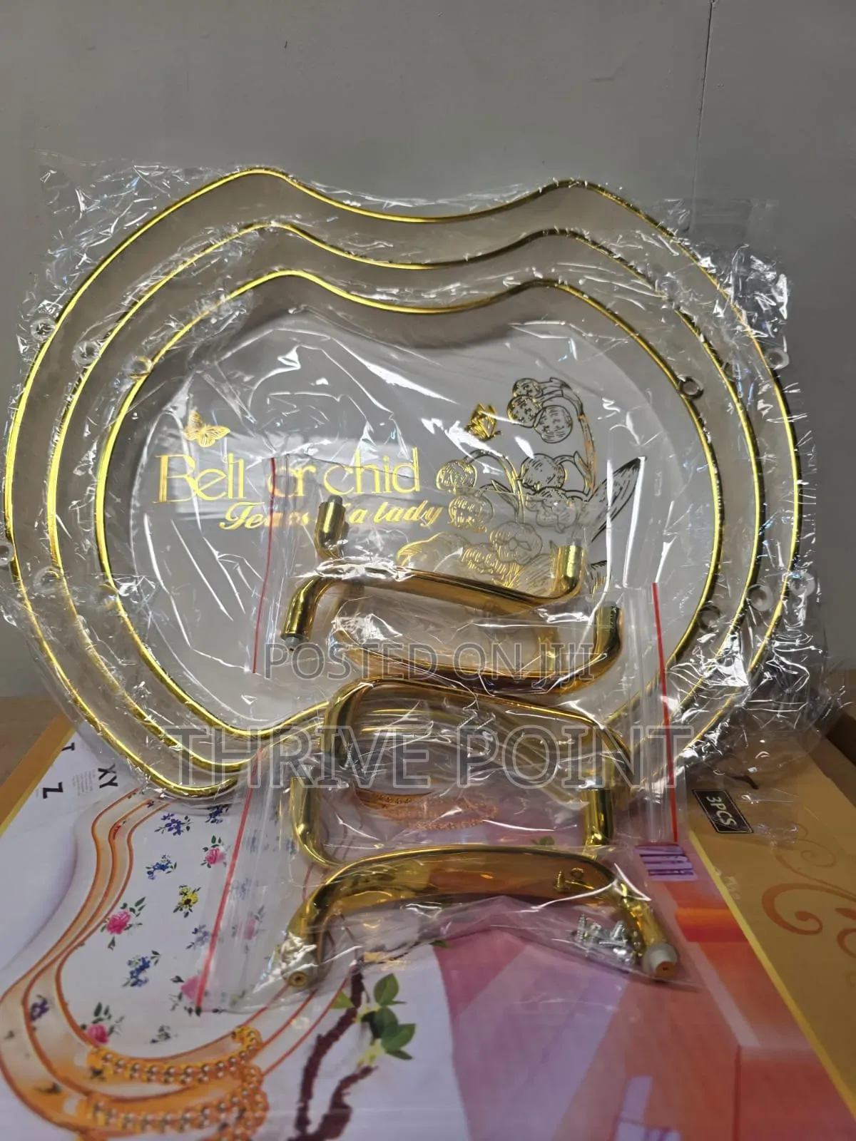 3 PCS Acrylic Bell Tray