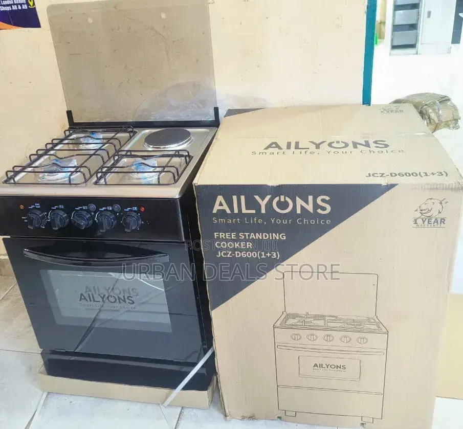 Ailyons 60×60 3 Gas + 1 Electric Cooker