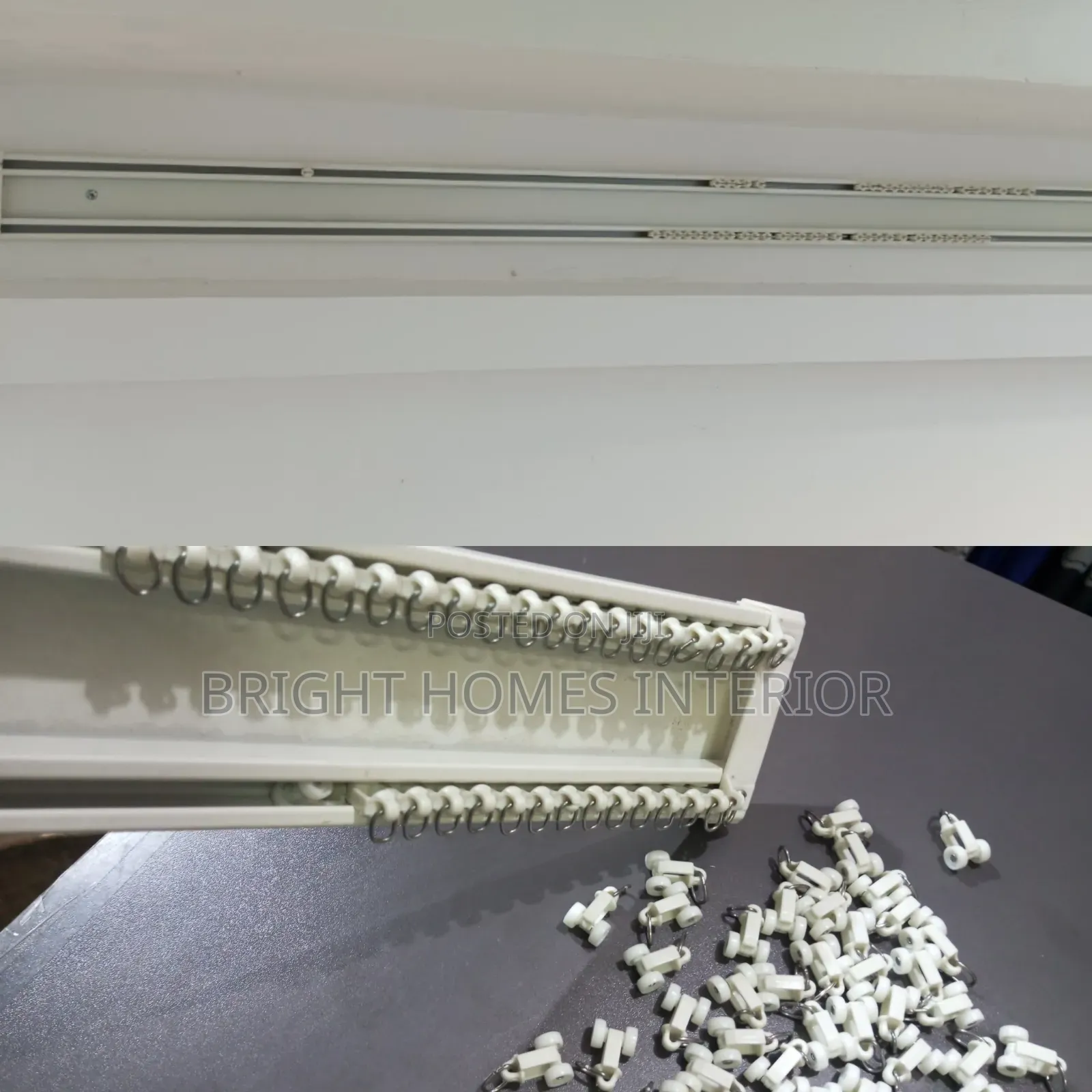 Ceiling Mounting Double Curtain Rail Which Support Weight