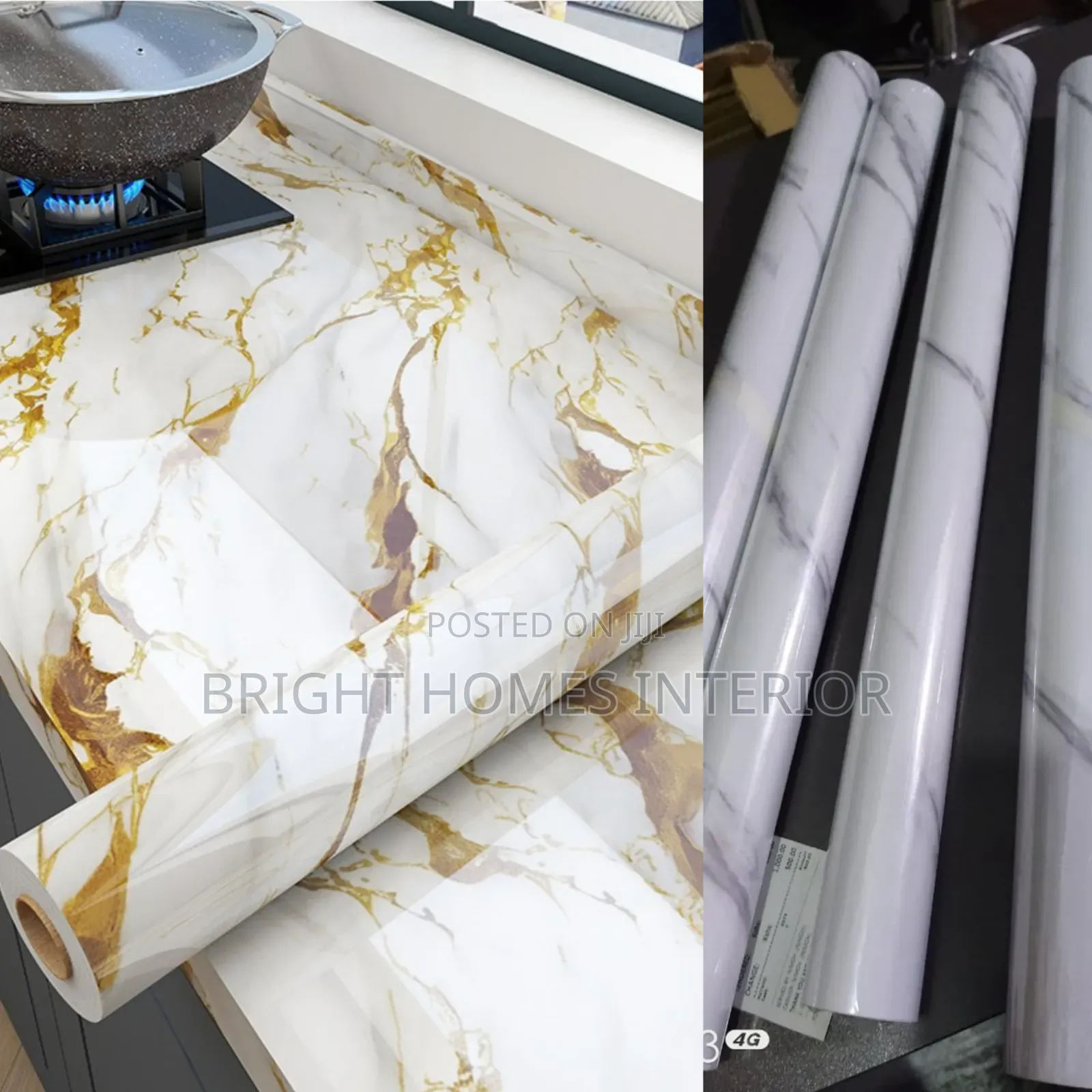 Peel and Stick Marble Kitchen Top and Table Contact Paper