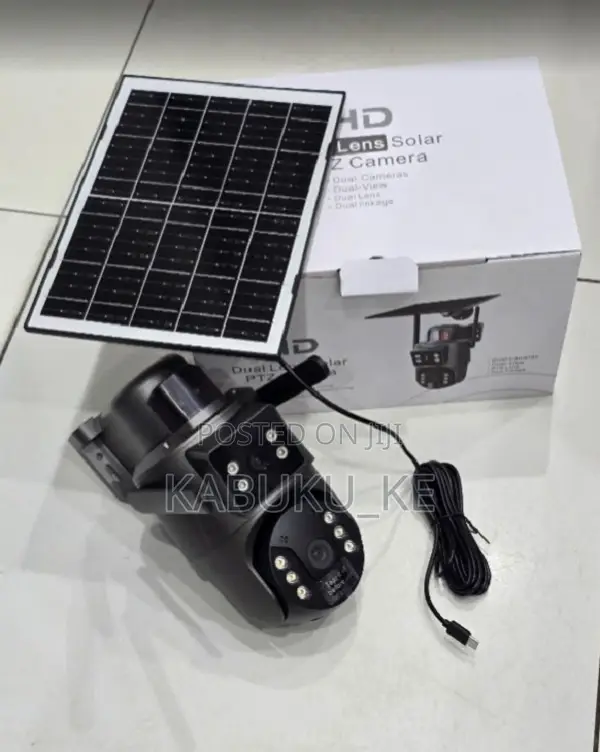 Solar PTZ Wifi Camera - Dual Lens Remote Security Device Ubox Camera