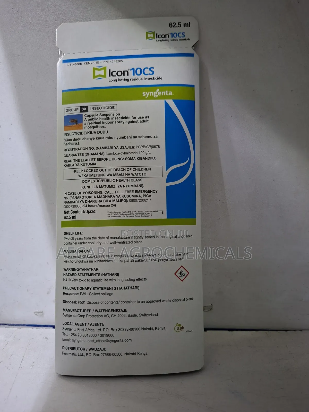 Icon 10cs Long Lasting Residual Insecticide 62.5ml