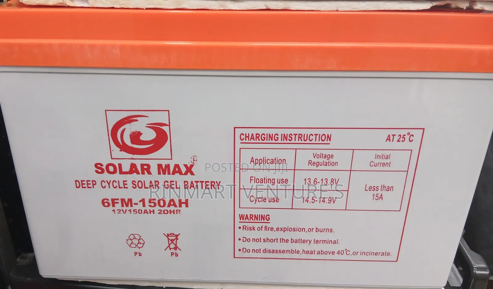 New Solarmax 150a Battery