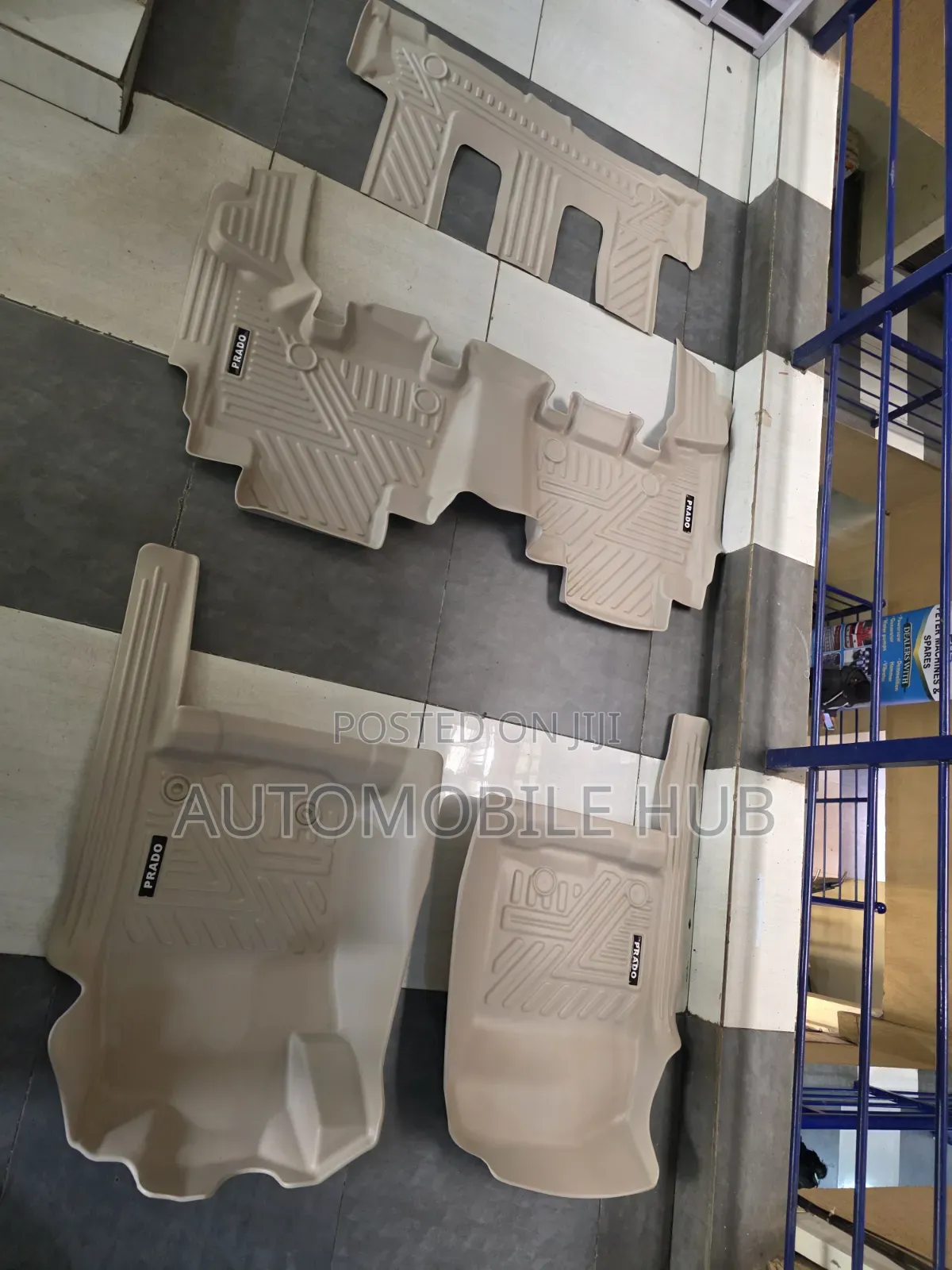 Toyota Prado 2010–2023 Beige Tpe 5d Custom Fit Floor Mats Full Set