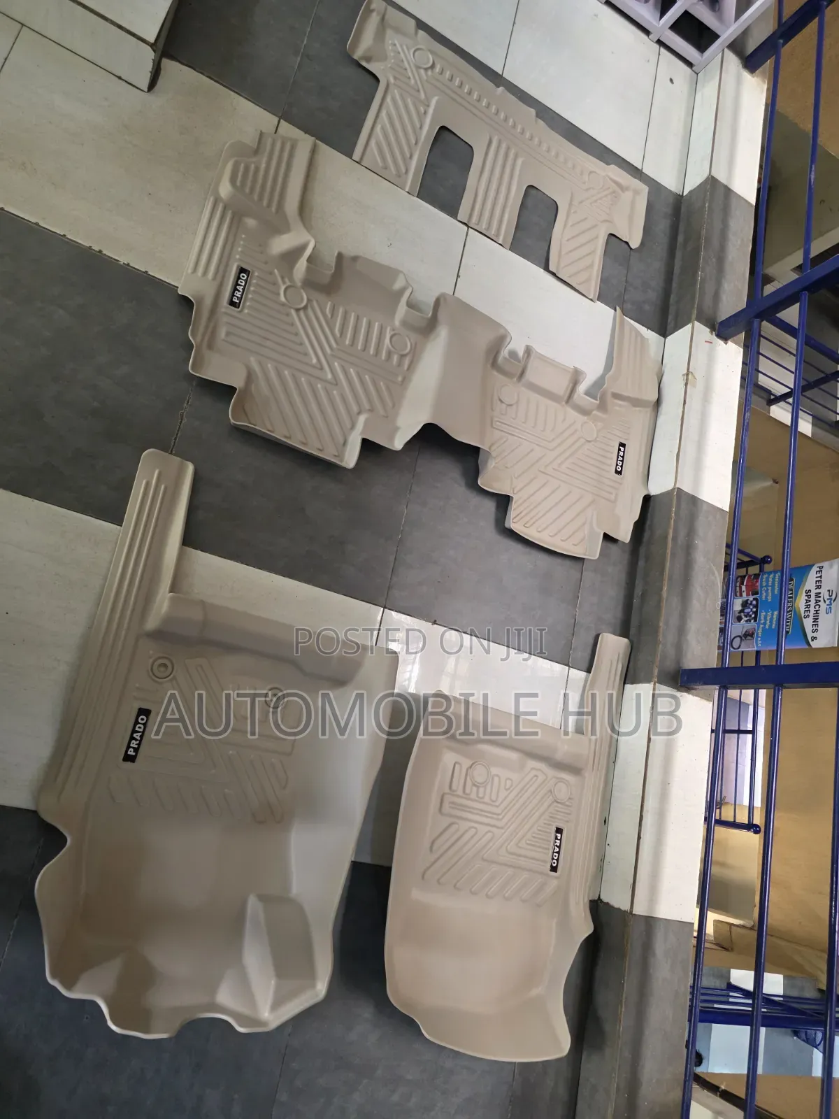 Toyota Prado 2010–2023 Beige 5d Tpe Floor Mats Full Set