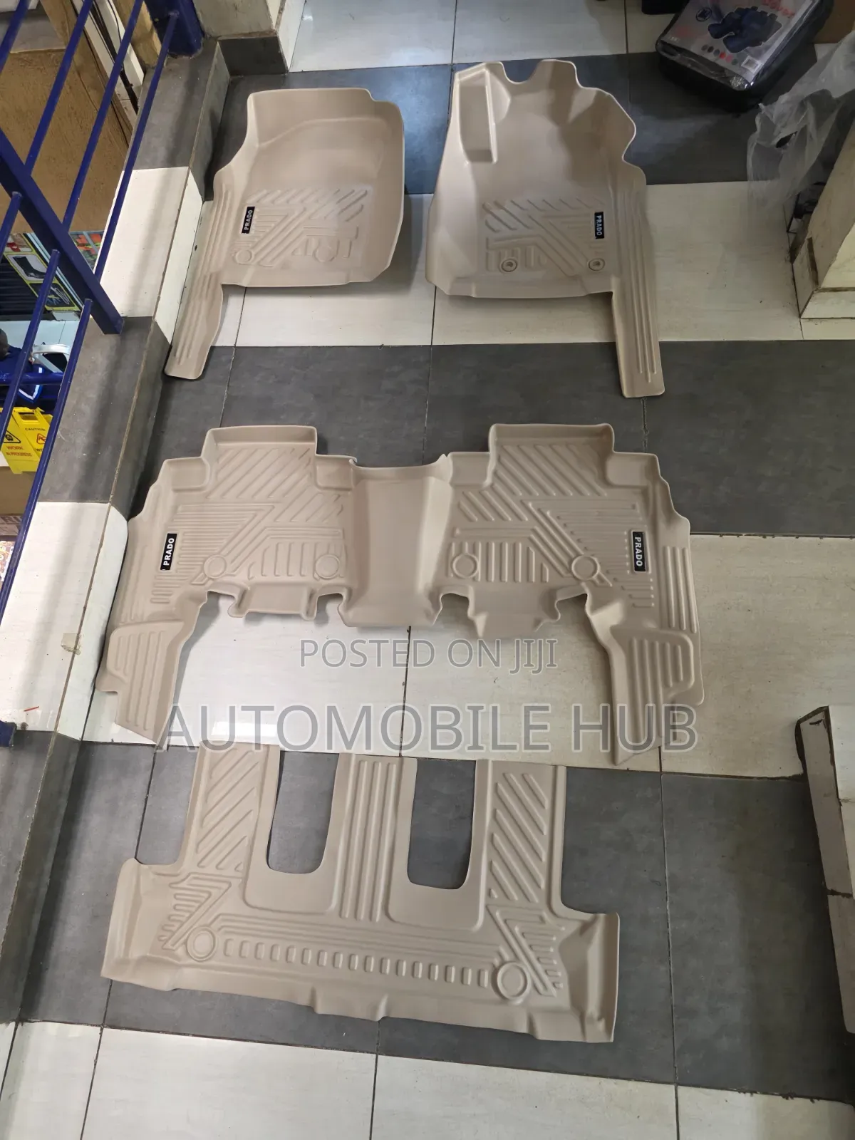 Toyota Prado 2010–2023 Beige 5d Tpe Floor Mats Full Set