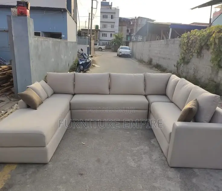 Beige U- Shaped Seat