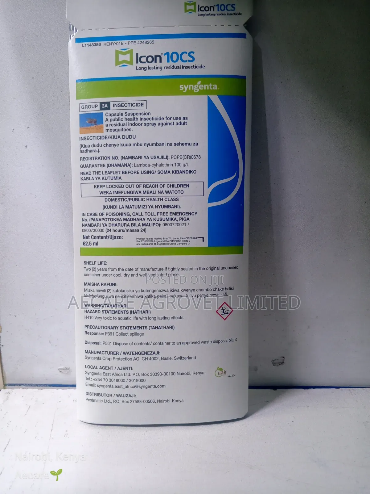 Icon 10cs 62.5ml Insecticide Long Lasting Residual