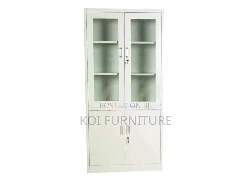 Office Cabinet; 2 Doors Pari Walmut Grey Executive Cabinet