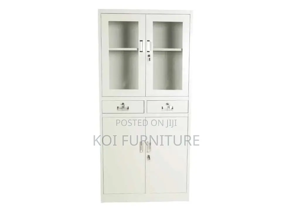 Office Cabinet; 2 Doors Pari Walmut Grey Executive Cabinet