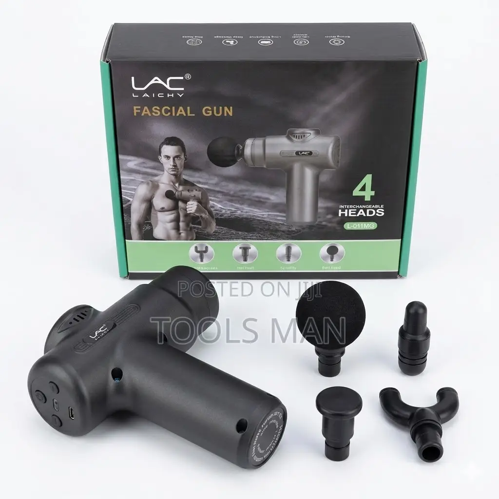 Lac Laichy L-011mg Fascial Gun - 4 Heads Deep Tissue Massager