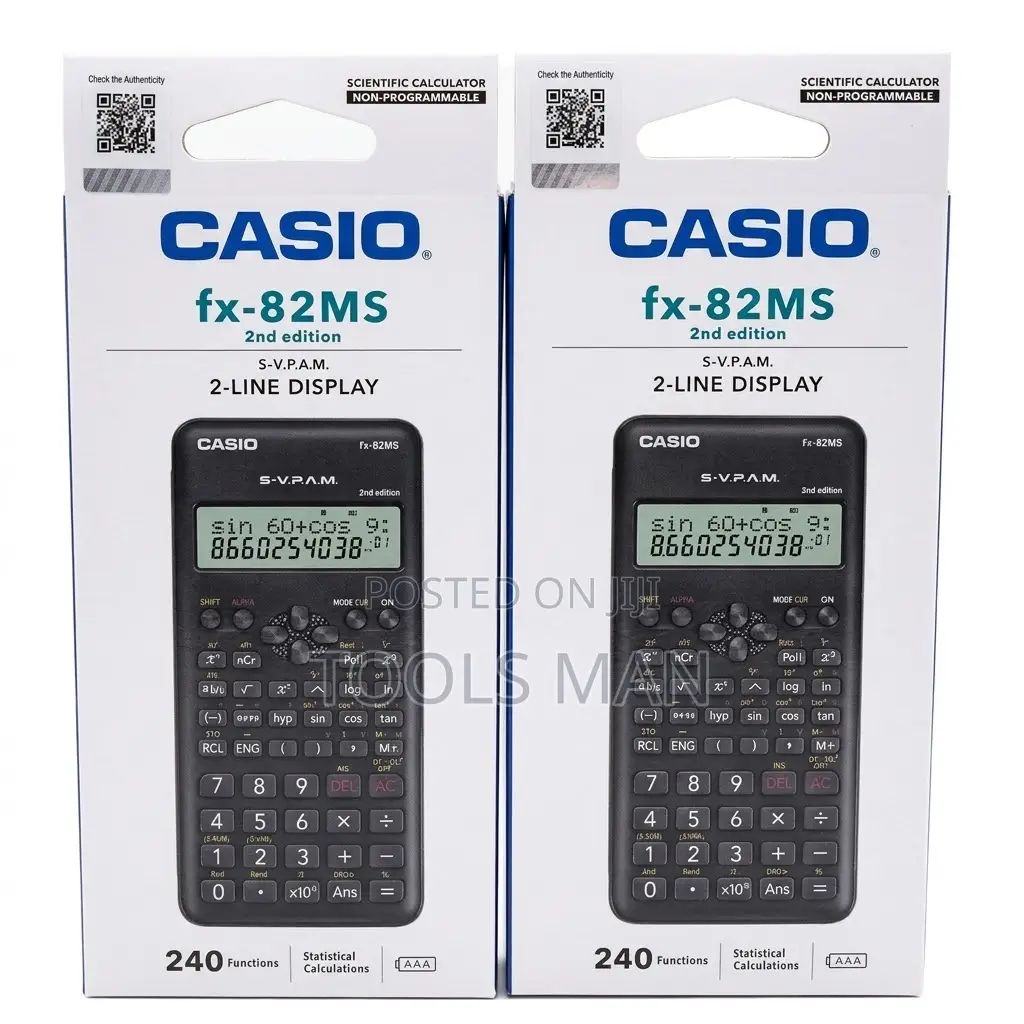 Casio Fx-82ms 2nd Ed Scientific Calculator - 240 Functions, 2-Line