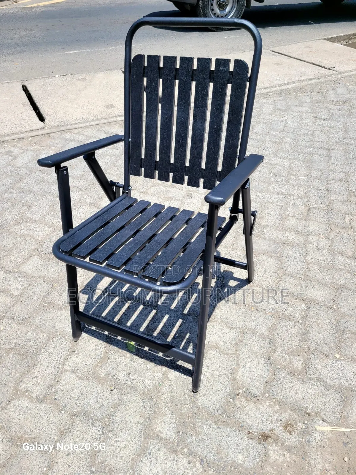 Black Plastic Foldable Chair