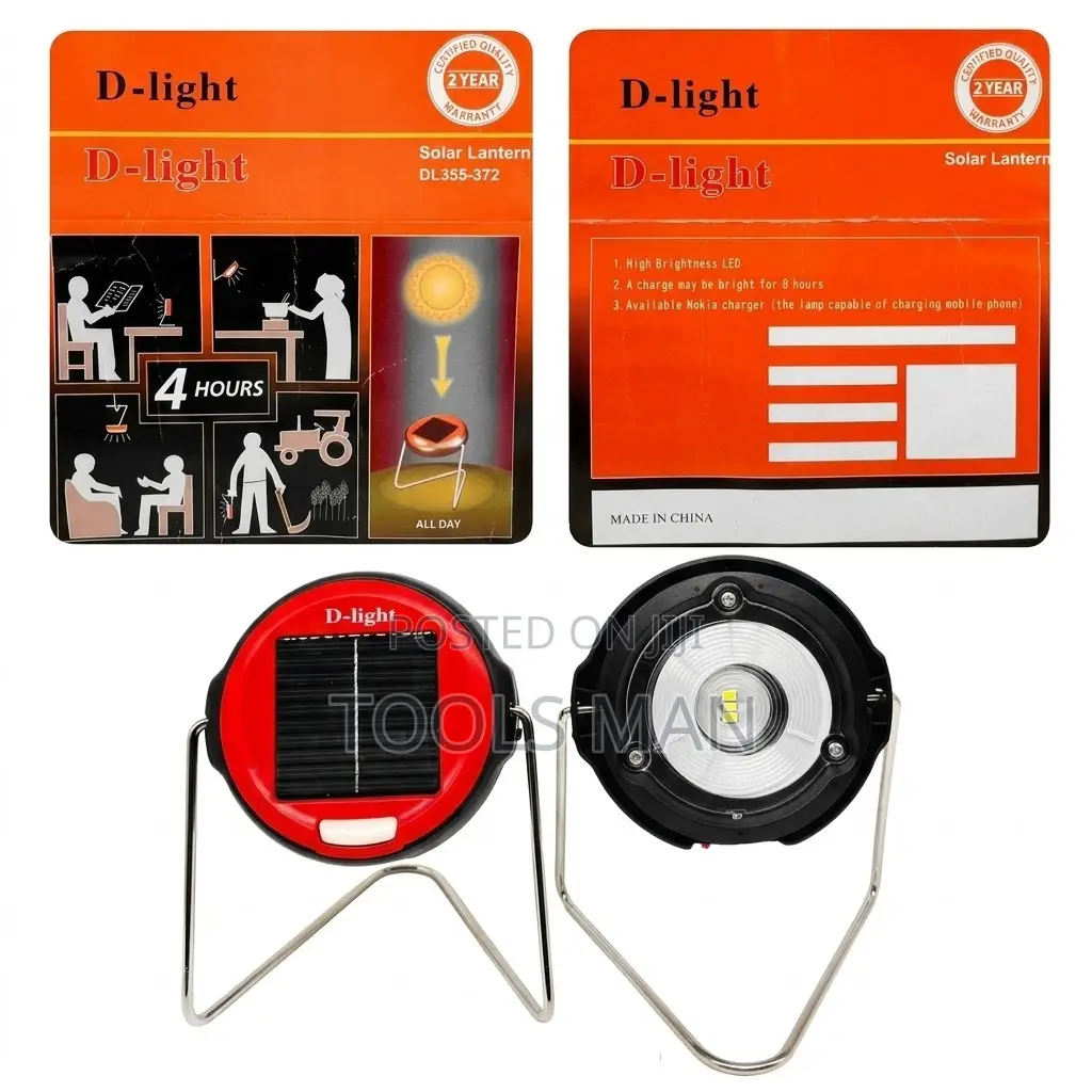 D-Light Solar Lantern Dl355-372: Led Study Lamp Mobile Charging Port