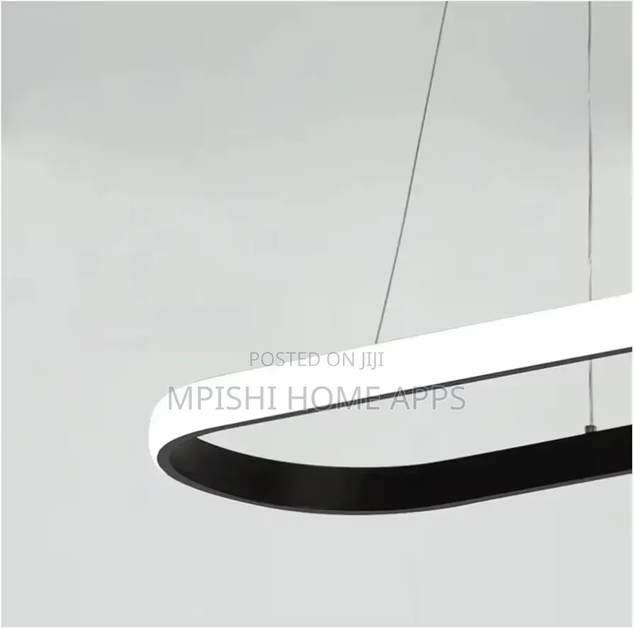 Led Elliptical Pendant Light Black