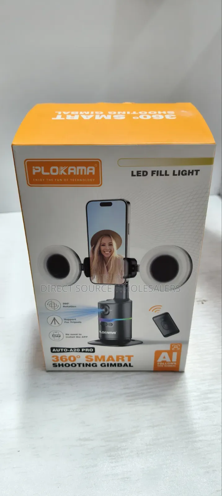 Auto Face Tracking Gimbal A20 Pro 360 Rotation No App Needed