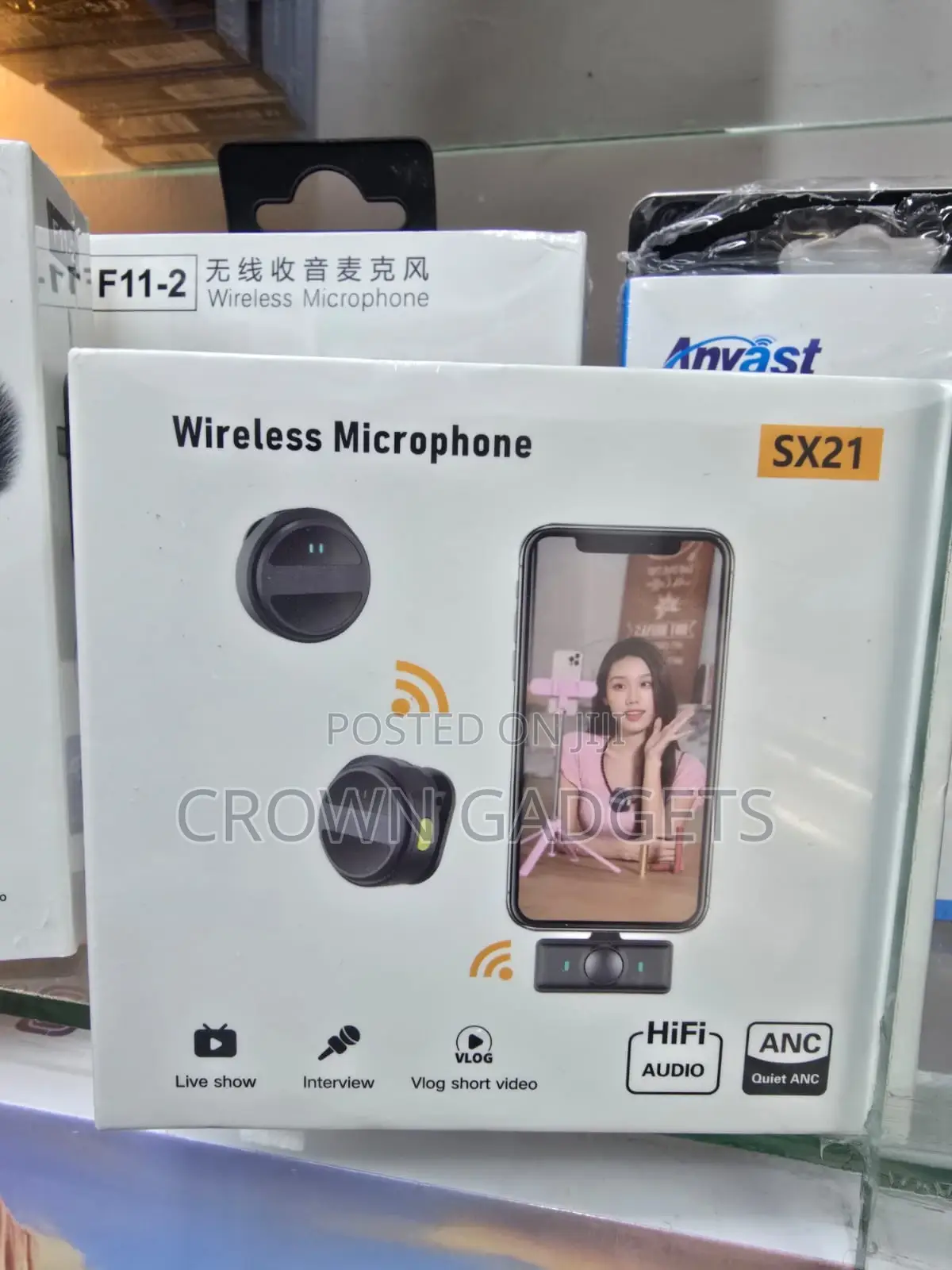 Sx21 Wireless Microphone Kit Anc Noise Reduction Vlog