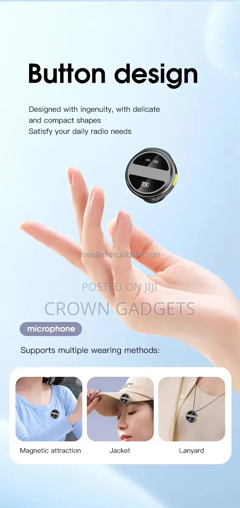 Sx21 Clip on Wireless Mic Noise Cancel Live Streaming
