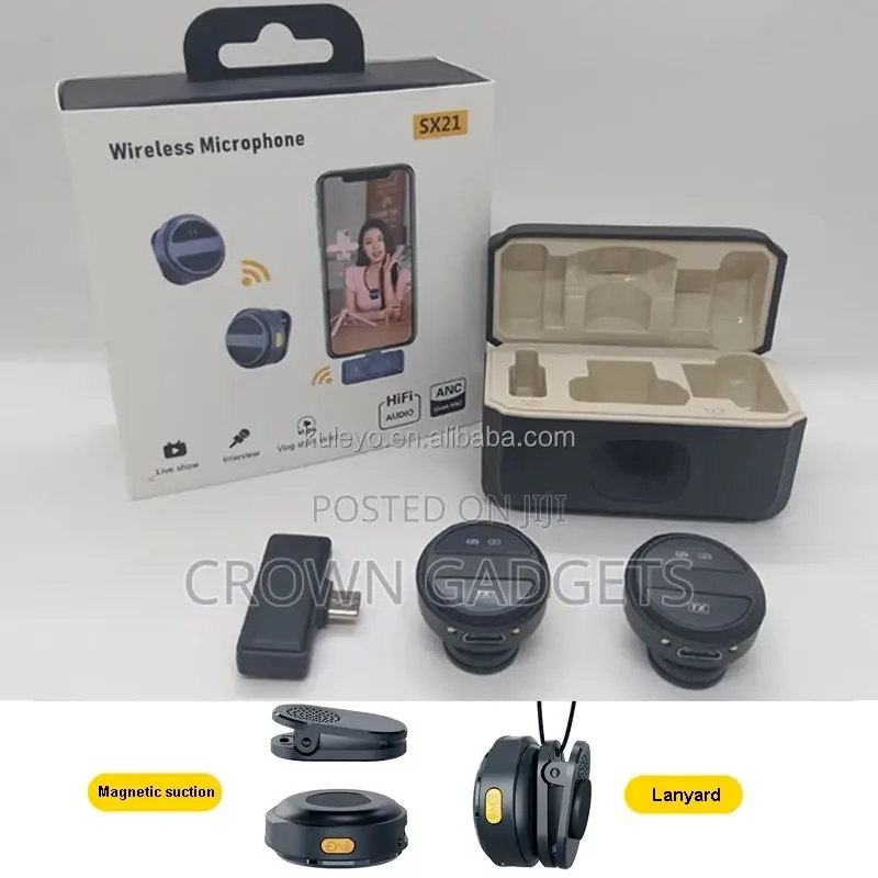 Sx21 Wireless Microphone Kit, Clip on Wireless Lavalier Mic