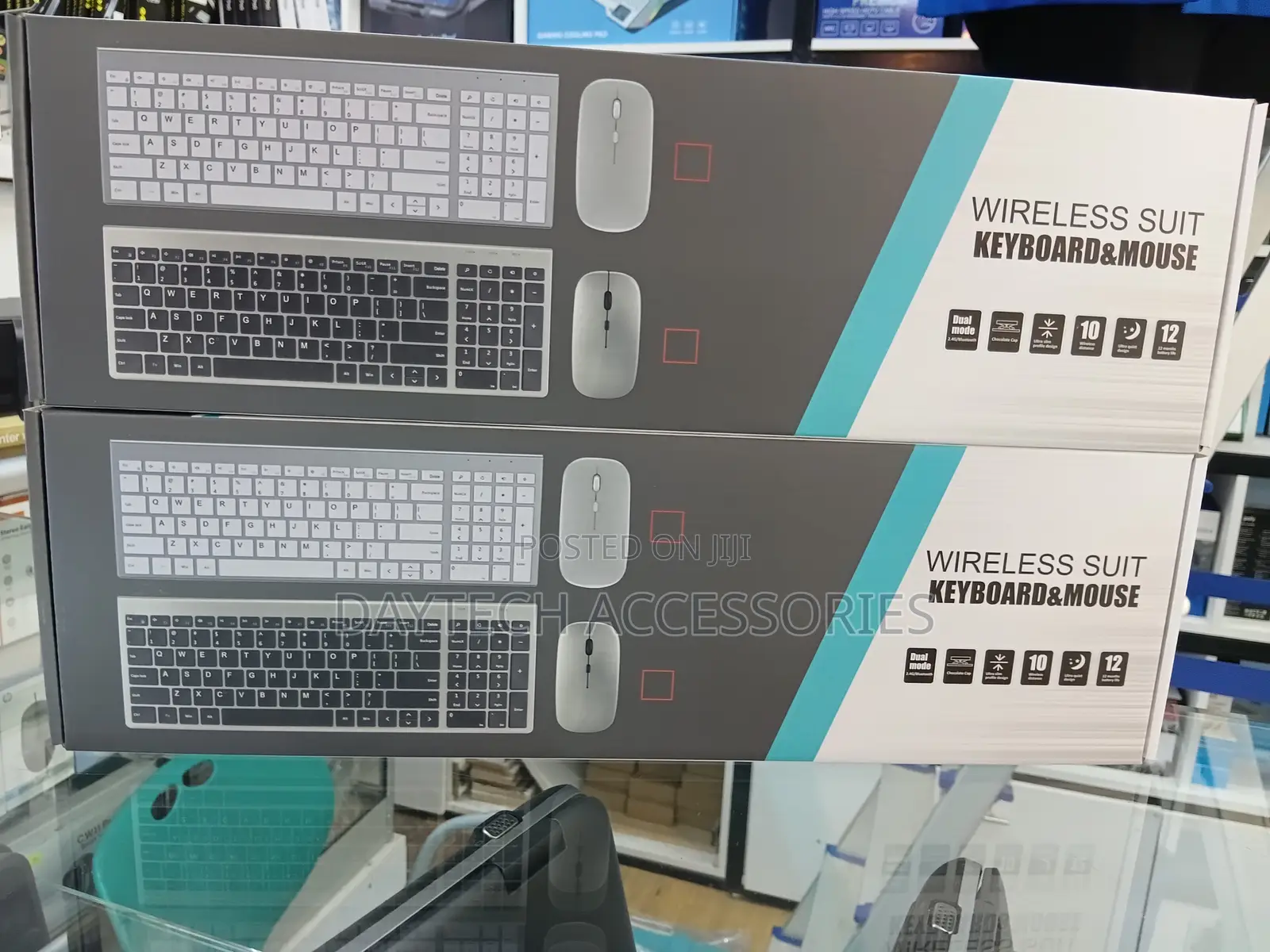 Rechargeable Wireless Keyboard Mouse Combo - Black