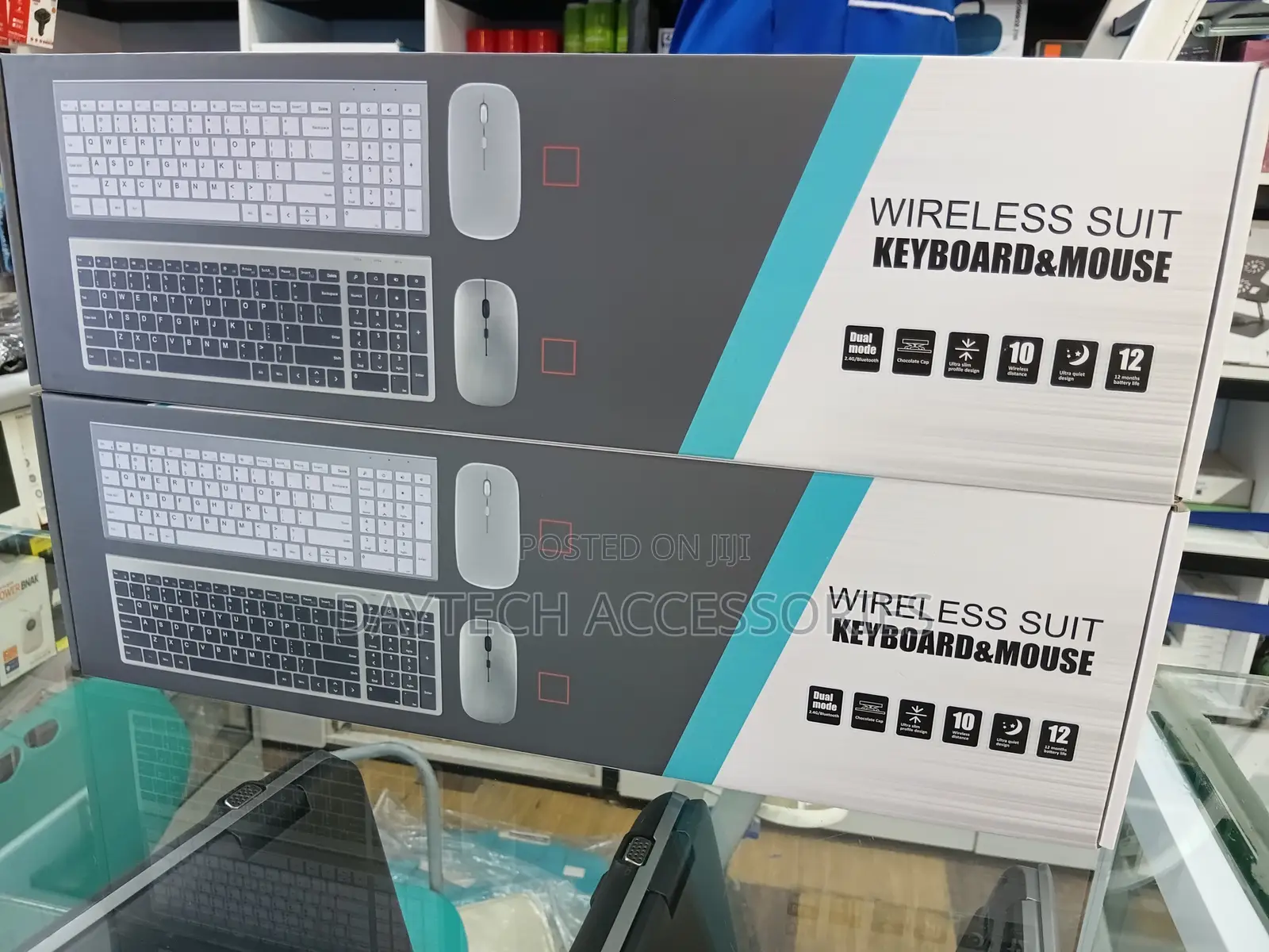 Rechargeable Wireless Keyboard Mouse Combo - Black