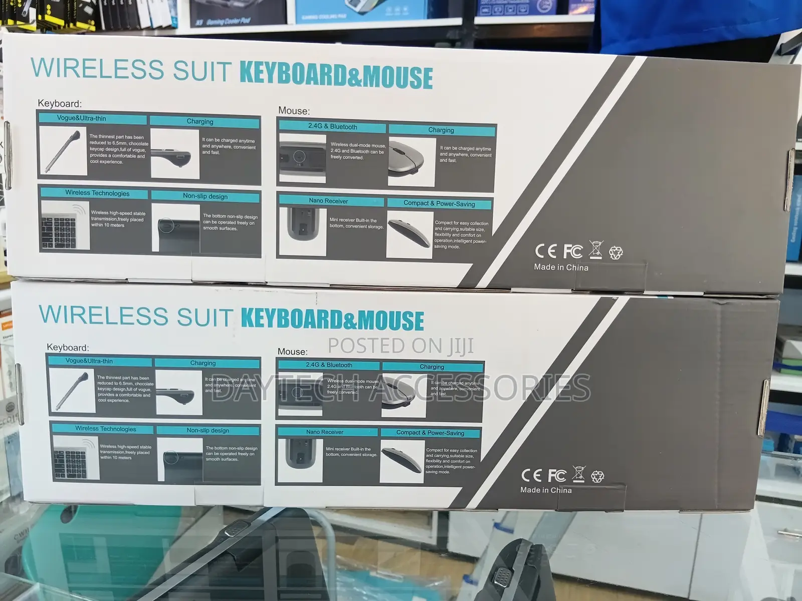 Rechargeable Wireless Keyboard Mouse Combo - Black